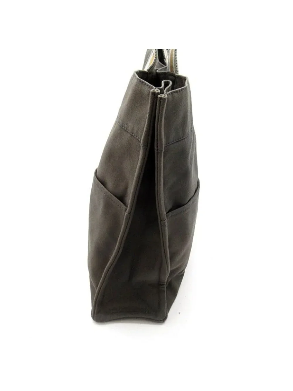 Hermes Ginza Limited Fourre Tout MM Canvas Tote Gray